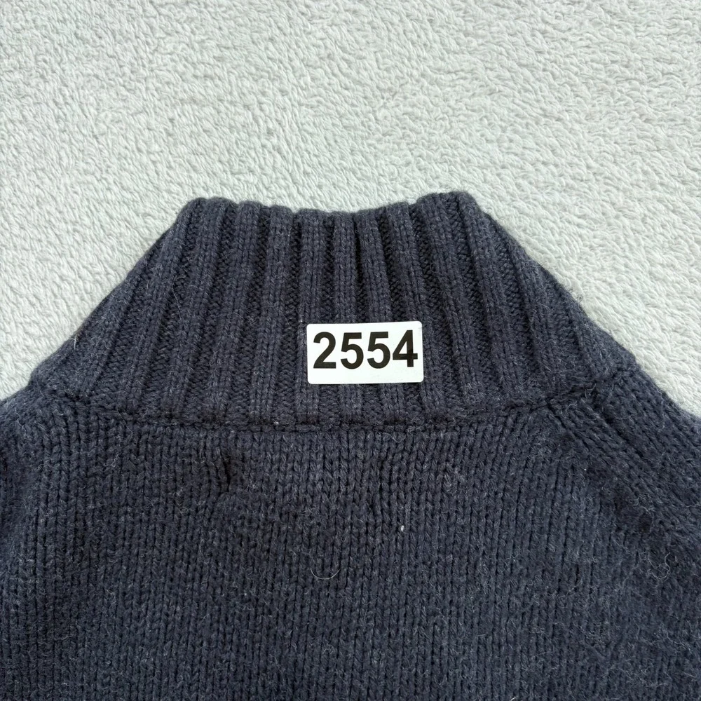 Banana Republic Cardigan Sweater Mens Medium Navy Blue Cotton Cozy Toggle‎ Front